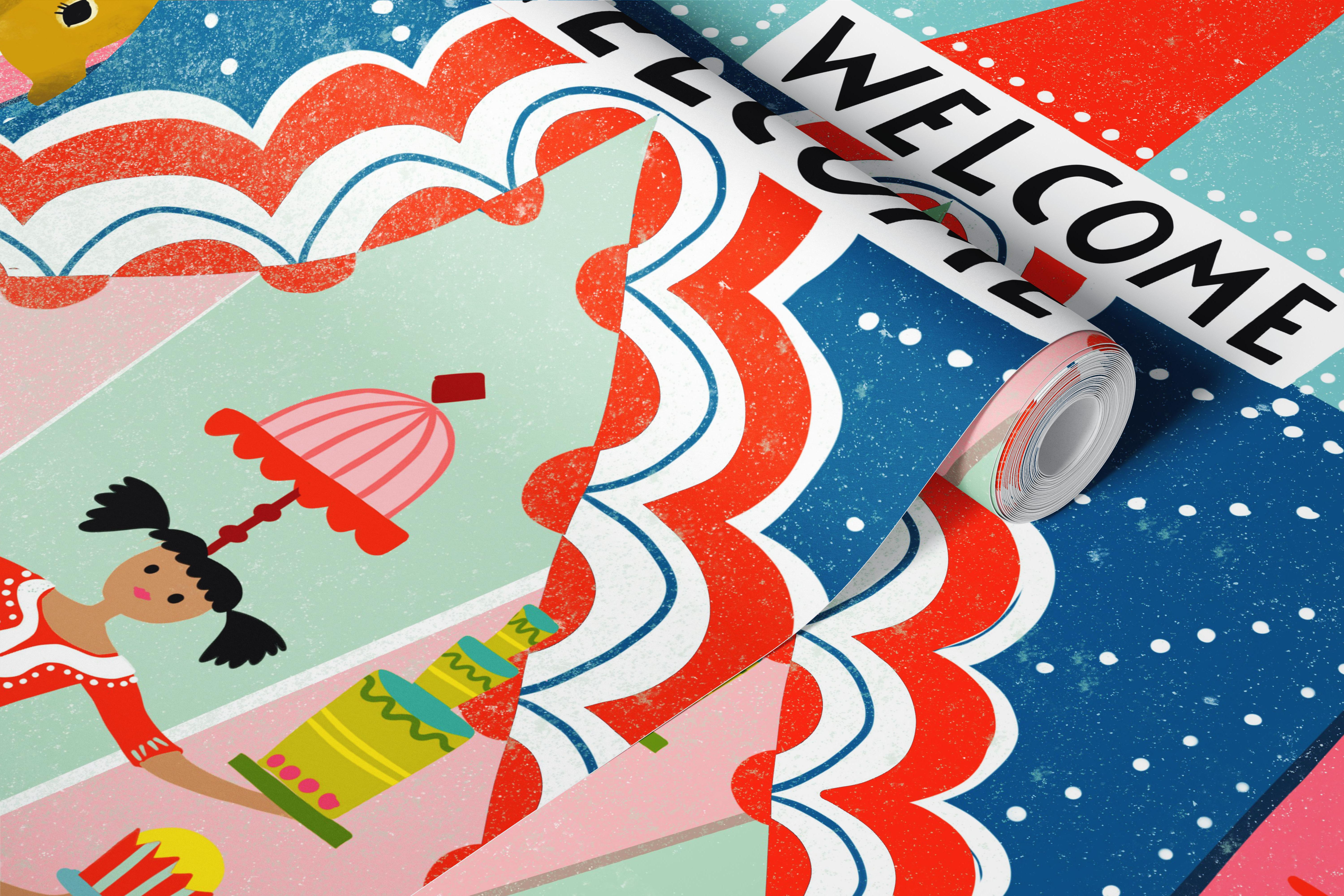 Χρωματιστός τοίχος σε ένα δωμάτιο