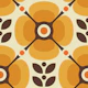 Vintage Retro Bold Botanical Charm in Orange