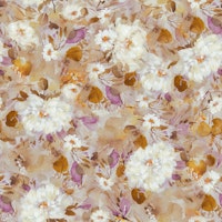 Delicately painted flowers in warm tone behang