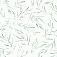 Delicate grey green watercolor foliage tapete