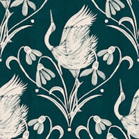 Teal Aviary Elegance tapete