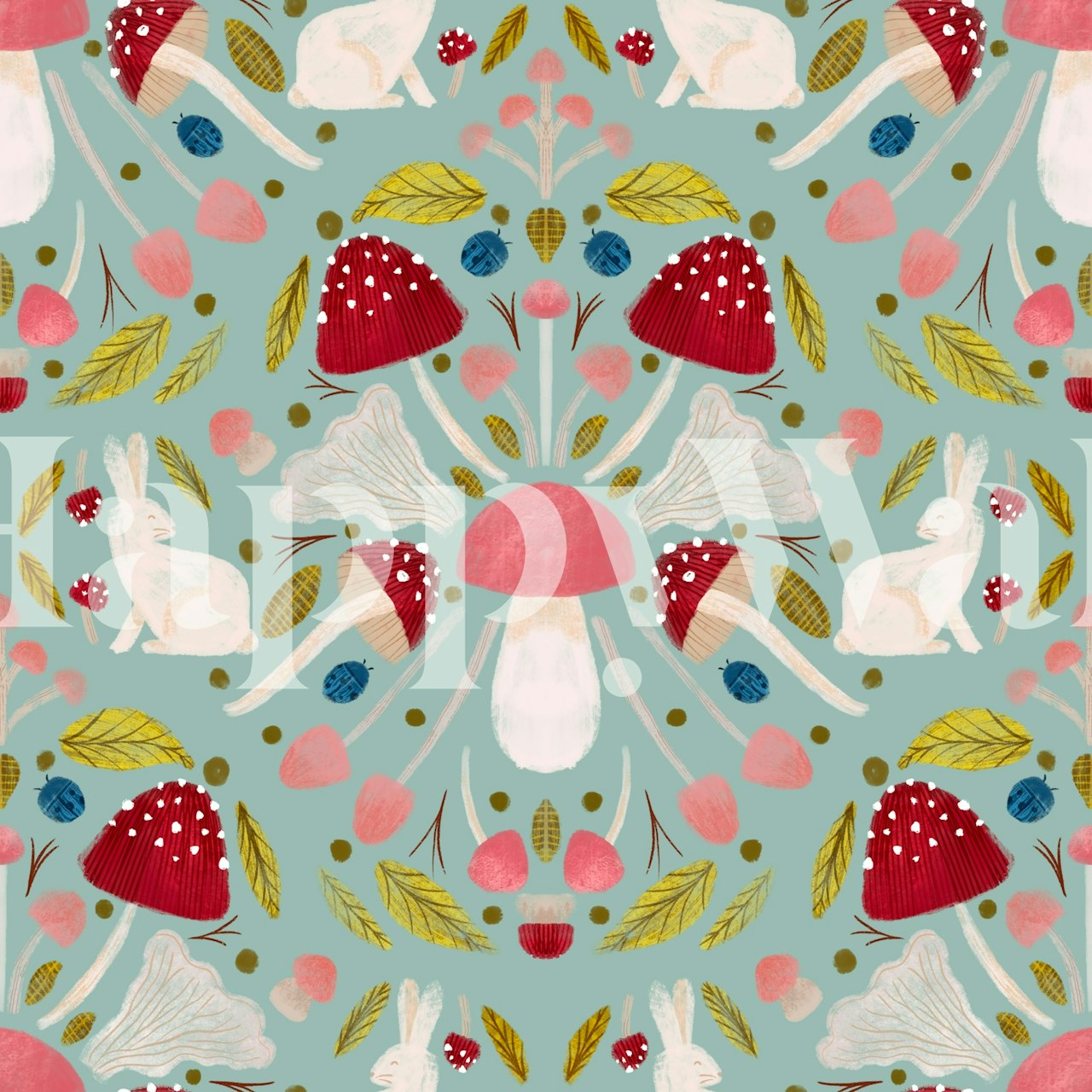 Charming Forest Wonderland wallpaper design in a room