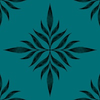 Luxe Tiled Palms - Teal wallpaper