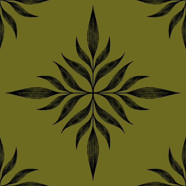 Luxe Tiled Palms - Green