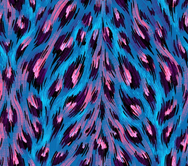 Leopard Print - Blue / Pink