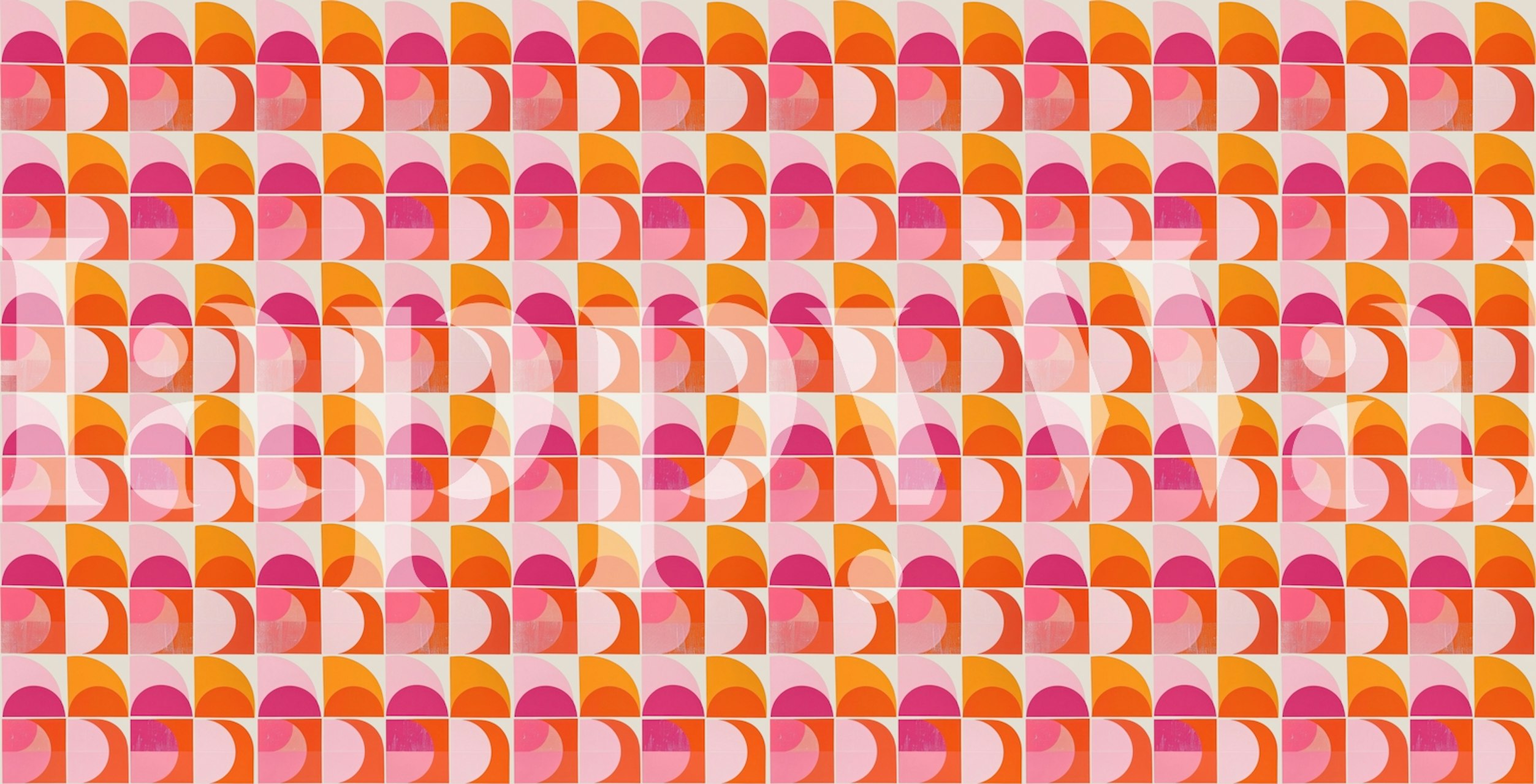 Warm Retro Symmetry tapet i et rum