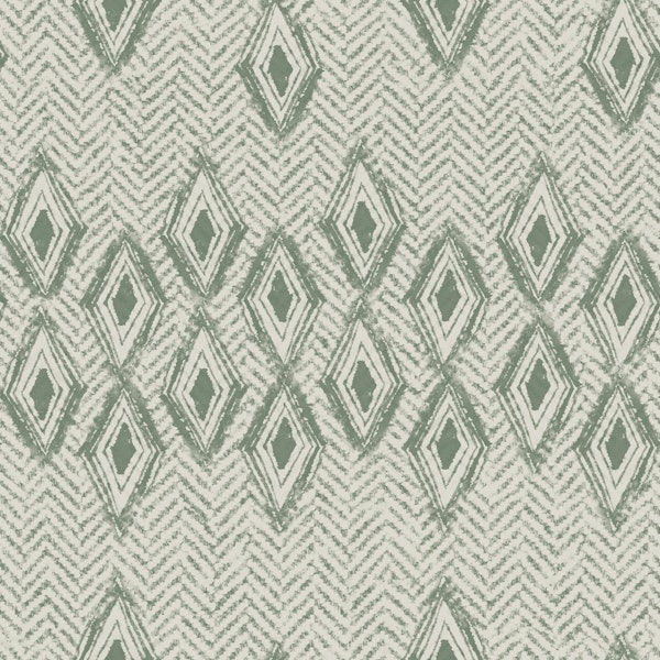 Rustic Diamond chevron woven texture green