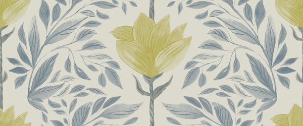 Painted charm nature motif blue