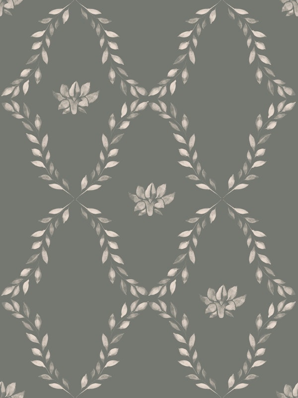 Cottagecore painted charm trellis in charcoal