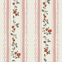 Vintage Cottagecore Farmhouse pink tapeta