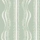 Cottagecore vertical botanical stripes green