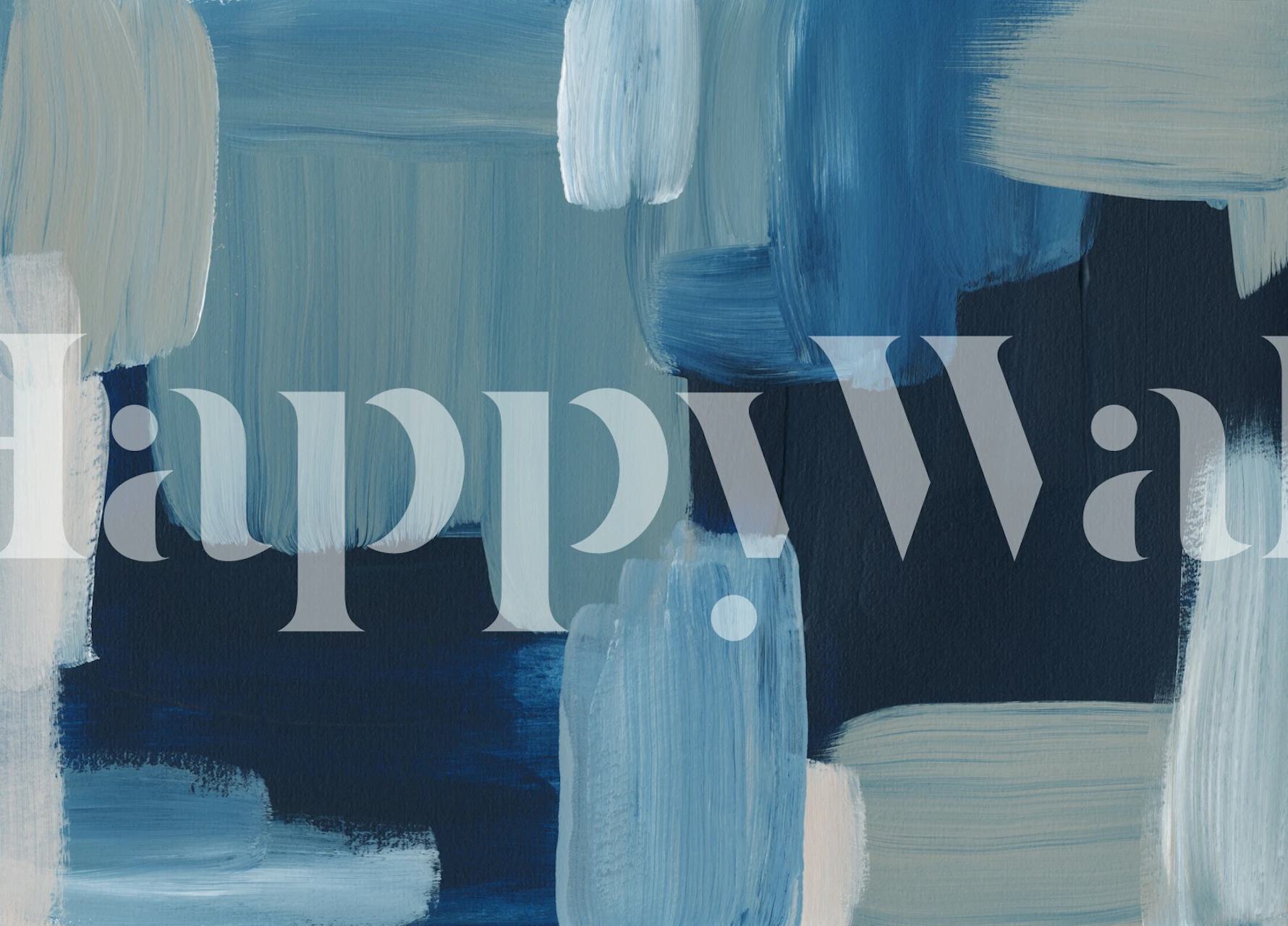 Tranquil Blue Shades wallpaper in a room