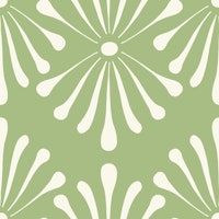 Abstract Floral Green tapete