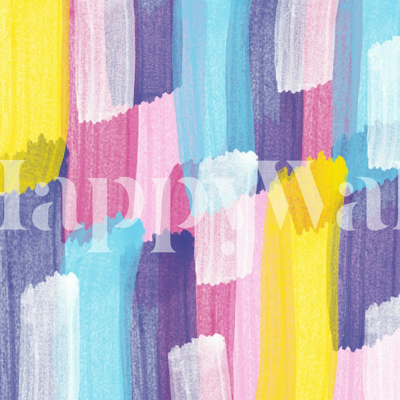 Färgglad Playful Color Harmony-tapet i ett rum