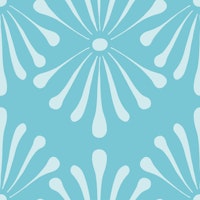 Abstract Floral Turquoise tapete