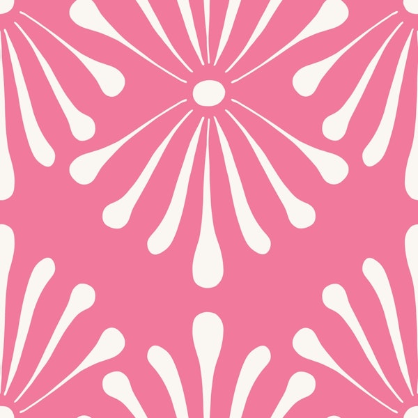 Abstract Floral Hot Pink
