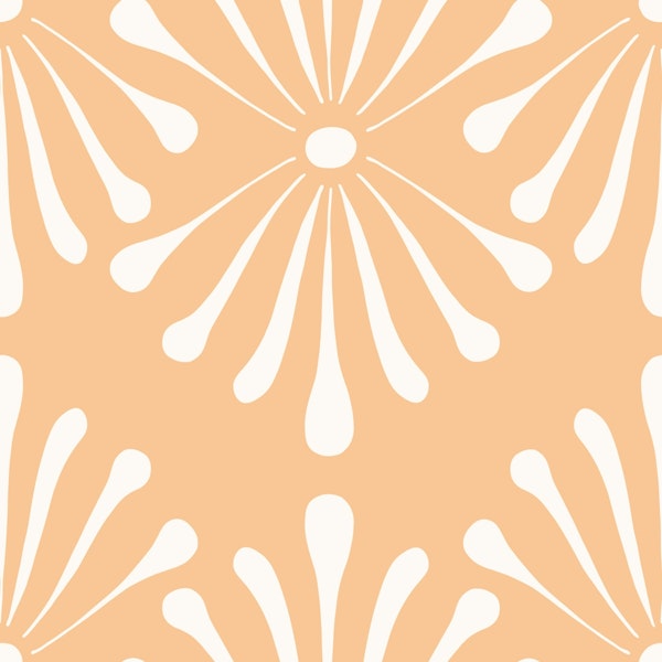 Abstract Floral Soft Yellow