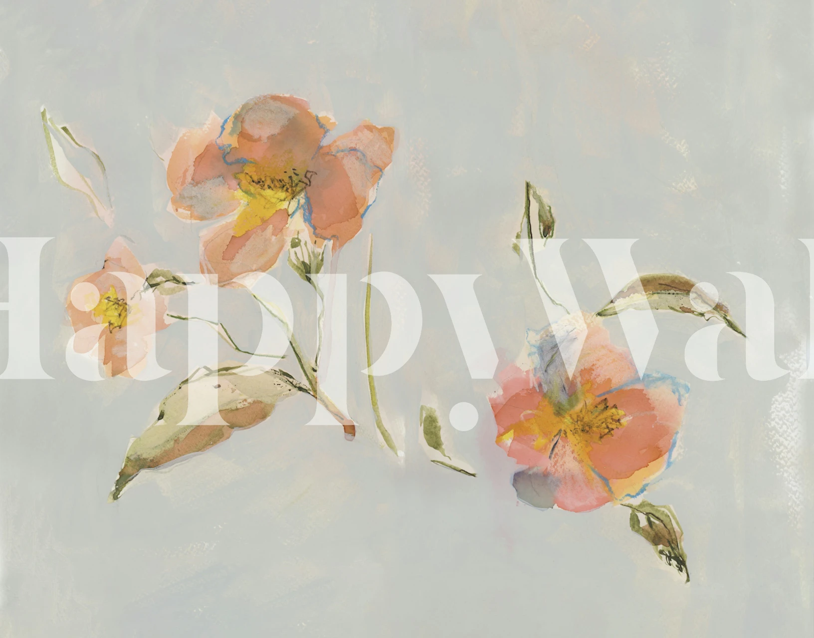 Pink floral brushstroke wallpaper with soft textures