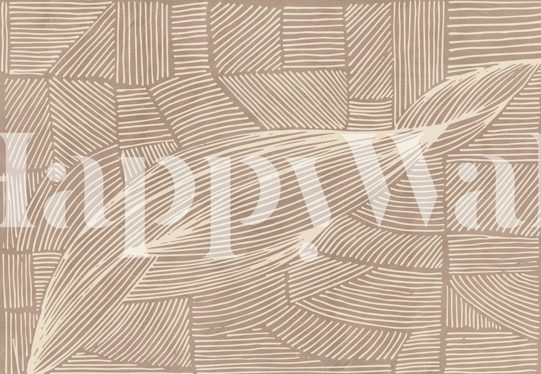 Taupe geometric lines and shapes wallpaper, modern style.