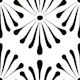 Abstract Floral Black And White