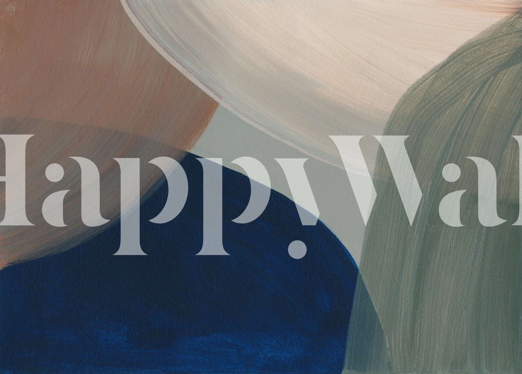 Papel de parede Muted Tones Shapes em um quarto