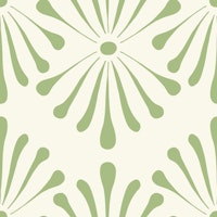 Abstract Floral Beige Green tapety