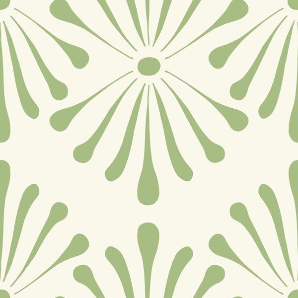 Abstract Floral Beige Green