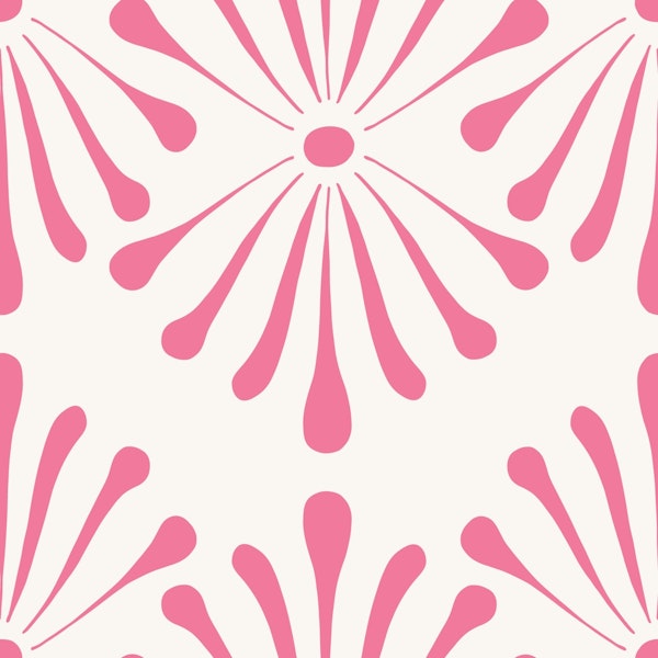 Abstract Floral Beige Pink