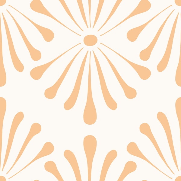 Abstract Floral Beige Yellow