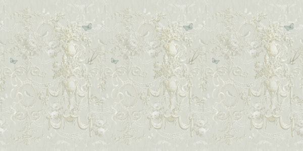 Pastel Ivory Vintage Art Mural