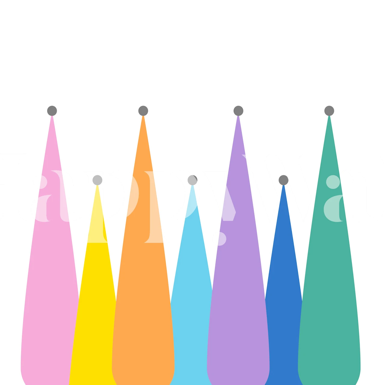 Papel pintado Rainbow Hills en una habitación