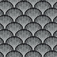 Glamorous Scallop Shells in black behang