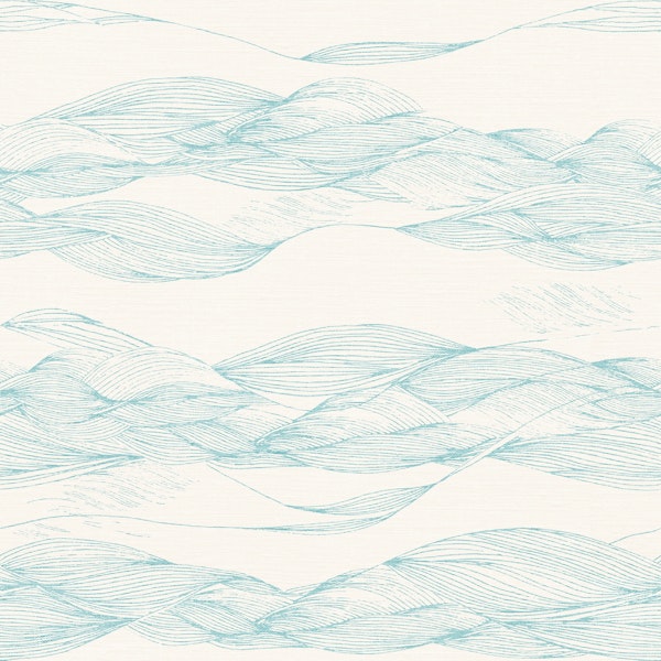 Sea waves drawing lines in blue