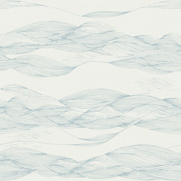 Sea waves drawing lines in dark blue