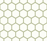 Honeycomb Hexagons Green papel de parede