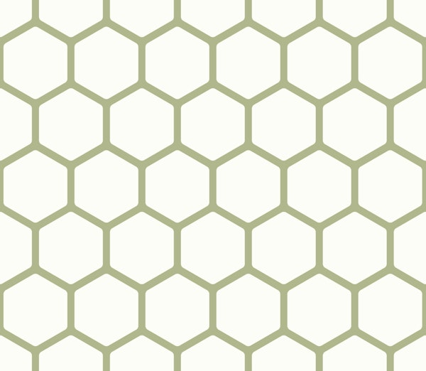 Honeycomb Hexagons Green