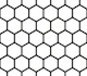Honeycomb Hexagons Black White