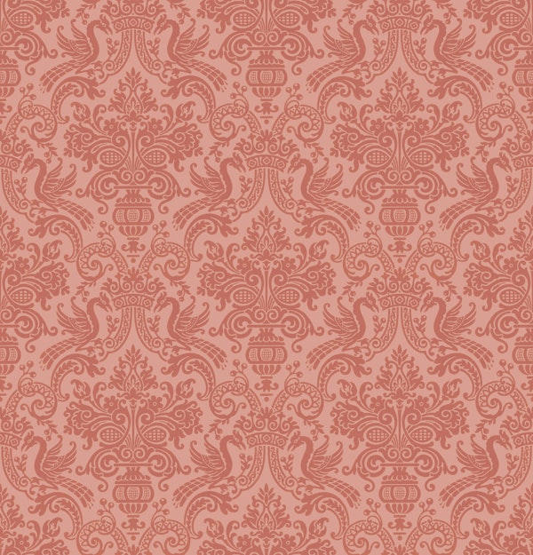 Royal Peach Ornate Design