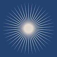 Elegant Sunburst Wallpaper in Deep Blue tapet