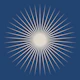 Elegant Sunburst Wallpaper in Deep Blue