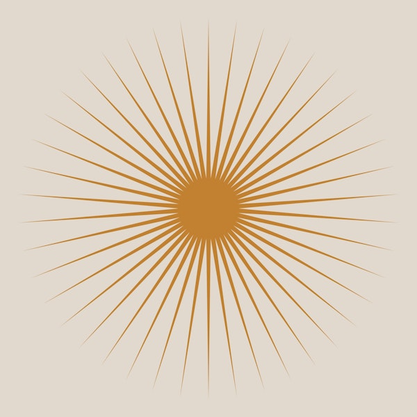 Minimalist Sunburst in Gold