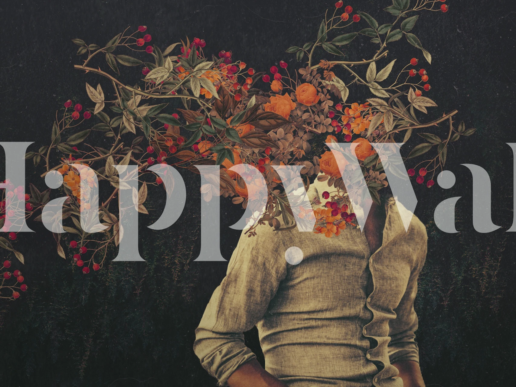 Roots by Frank Moth wallpaper in a stylish room