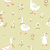 Geese chasing bees green wallpaper