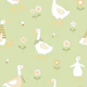 Geese chasing bees green