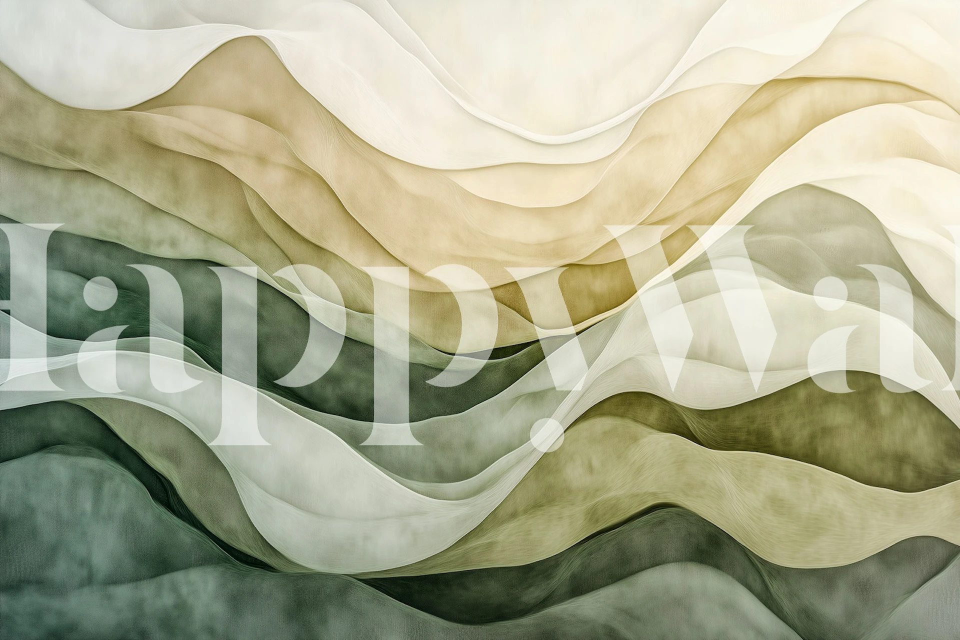 Earthy Wave Textures wallpaper in a room