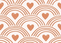 Arches and Hearts Boho Brown behang