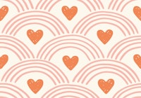 Arches and Hearts Red behang