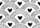 Arches and Hearts Black and White