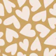 Playful Hearts Mustard Yellow