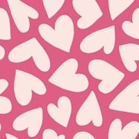Playful Hearts Hot Pink carta da parati